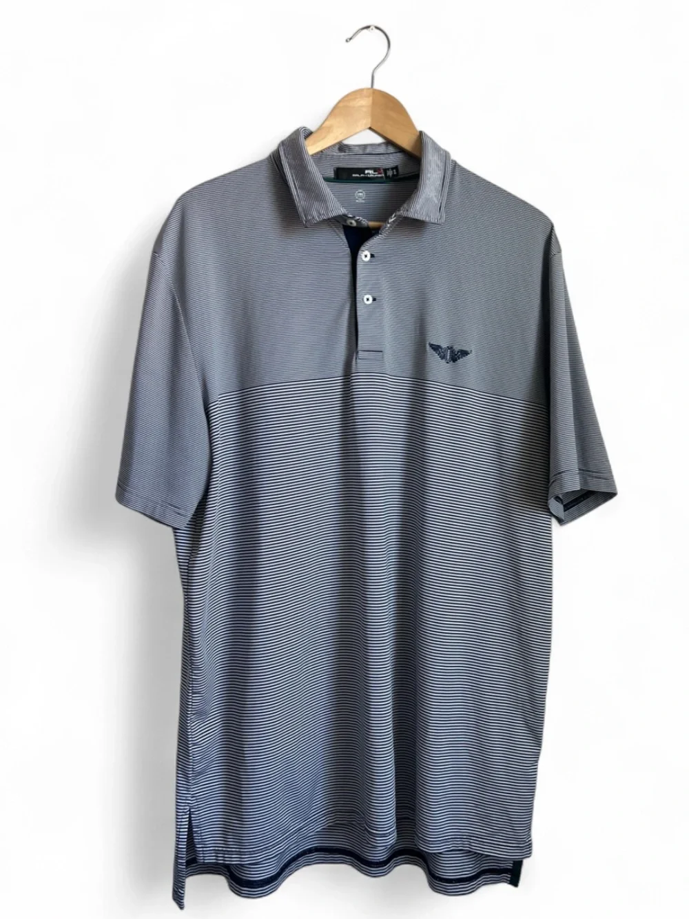 Ralph Lauren Men’s Navy and White Striped Polo